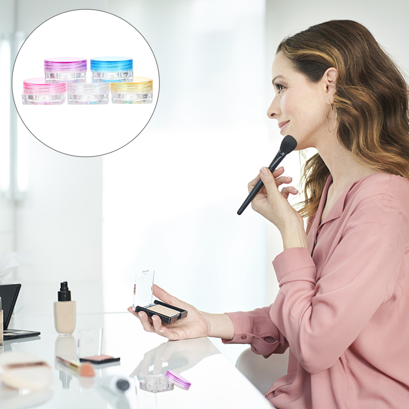 Hair Care - 50 szt. małych przezroczystych pustych pojemników