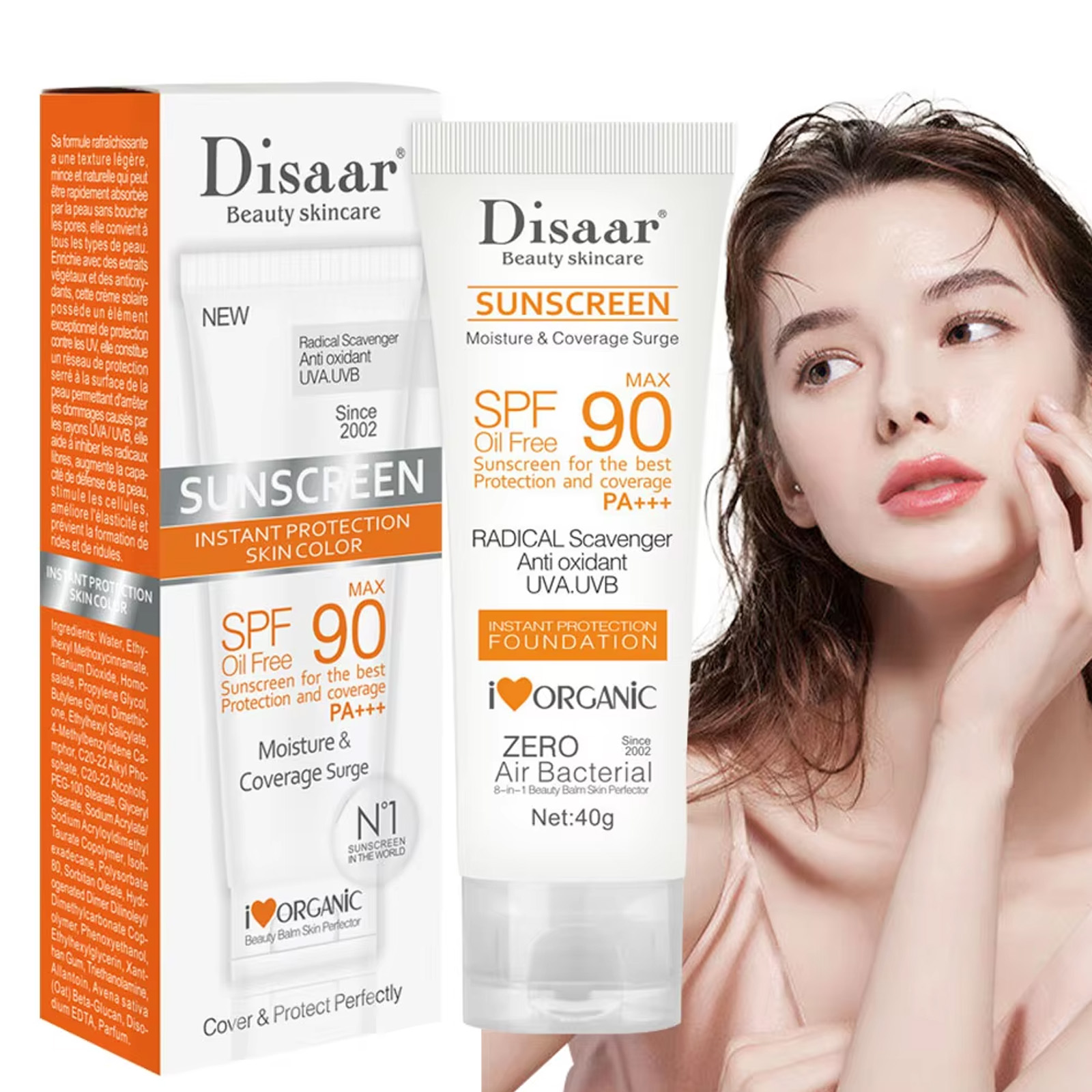 Spf 50 Waterproof Sunscreen - Krem przeciwsłoneczny do twarzy Wodoodporny krem