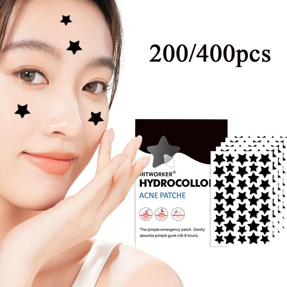 Hydrocolloid Pimple Patch - 200/400 szt. Czarne plasterki hydrokoloidowe na