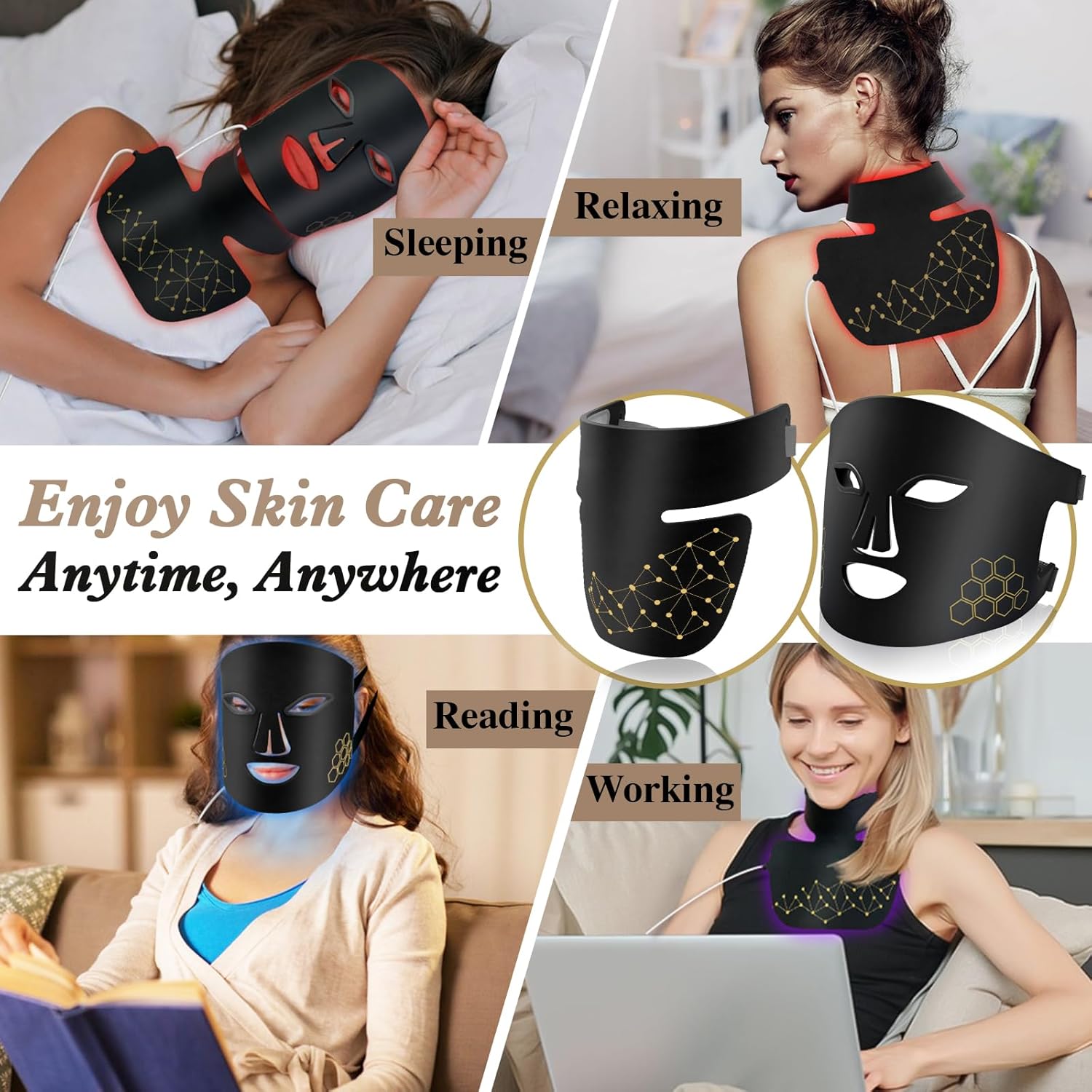 M100SIR 2w1 Silikonowa Maska L – Led Light Therapy Face Mask recenzja i cena