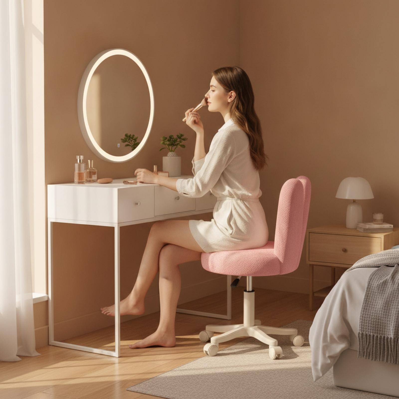 Stołek na kółkach z oparciem,  – Makeup recenzja i cena