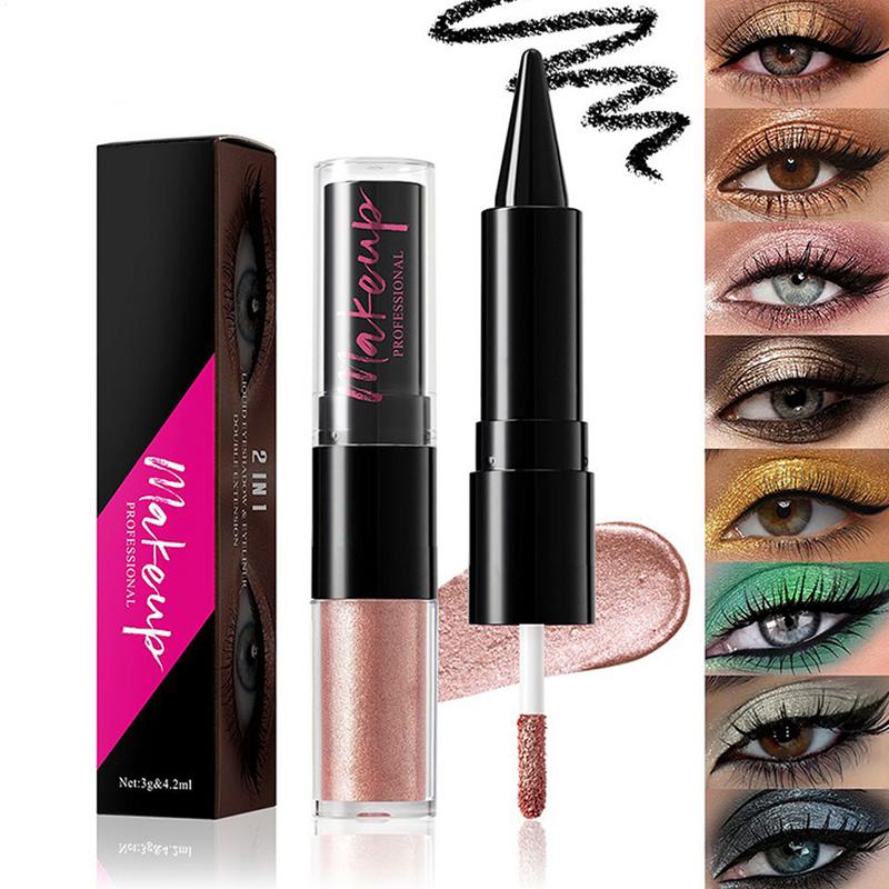 2 w 1 kolorowy cień do powiek  – Waterproof Liquid Eyeliner Pen recenzja i cena