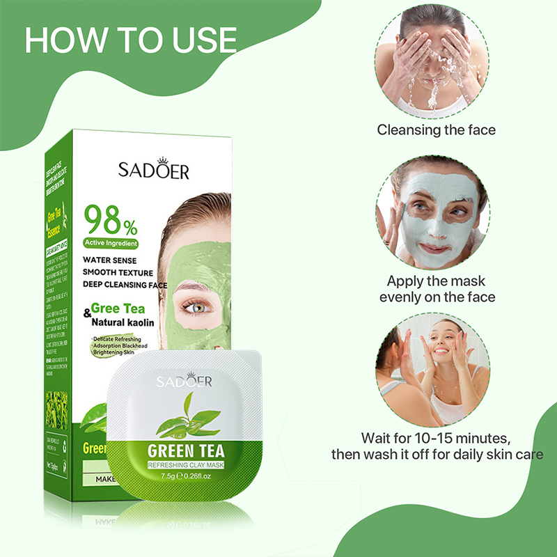 8 sztuk zielona herbata czyszc – Green Tea Cleansing Clay Mask recenzja i cena