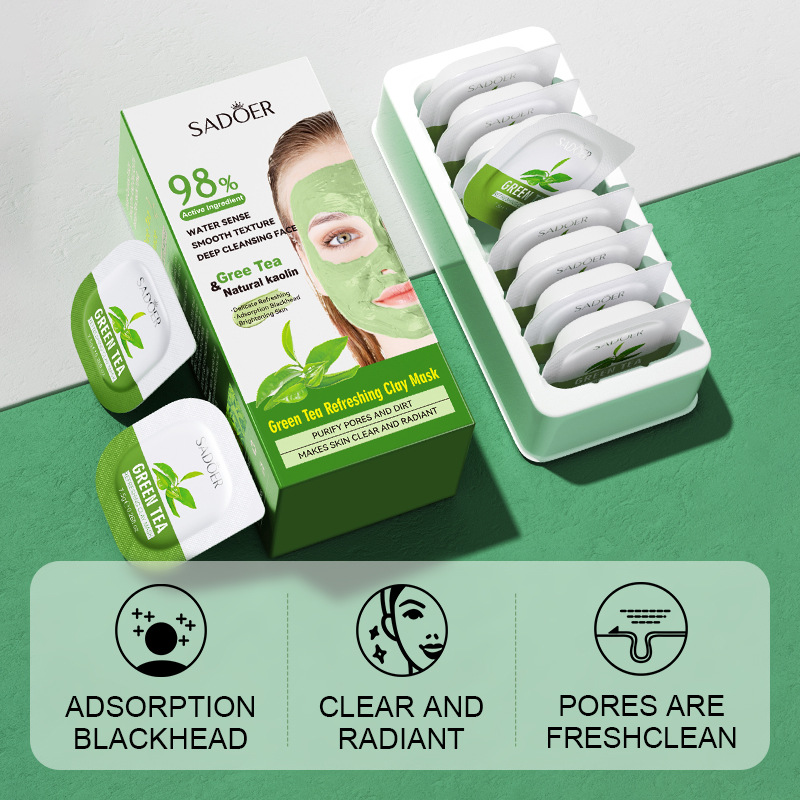 8 sztuk zielona herbata czyszc – Green Tea Cleansing Clay Mask recenzja i cena
