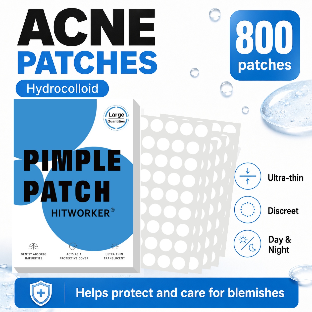 800 szt. hydrokoloidowych plas – Hydrocolloid Pimple Patch recenzja i cena